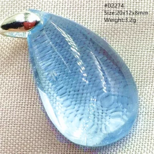 Natural Blue Topaz Crystal Water Drop Pendant Necklace Jewelry Oval Bead Women Men Topaz Necklace Gift AAAAAA - Image 38