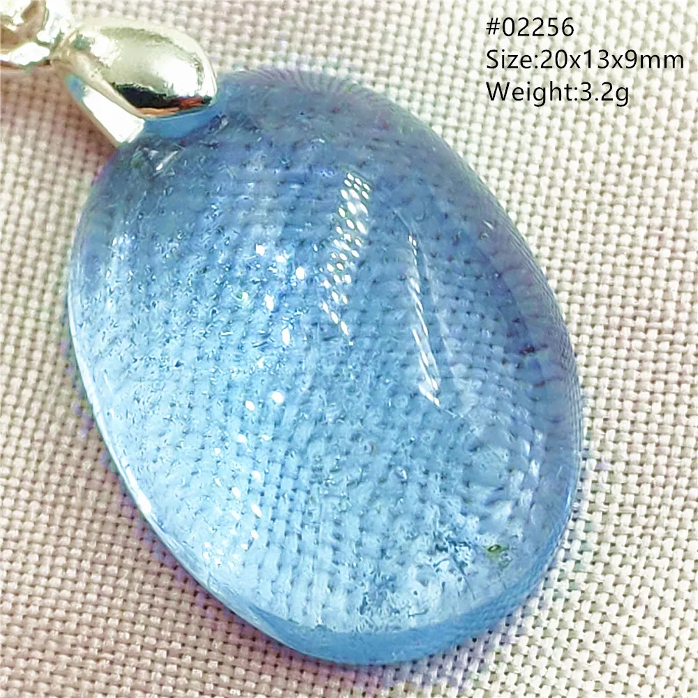 Natural Blue Topaz Crystal Water Drop Pendant Necklace Jewelry Oval Bead Women Men Topaz Necklace Gift AAAAAA - Image 5