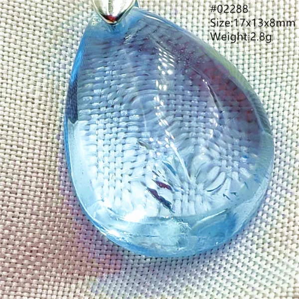 Natural Blue Topaz Crystal Water Drop Pendant Necklace Jewelry Oval Bead Women Men Topaz Necklace Gift AAAAAA