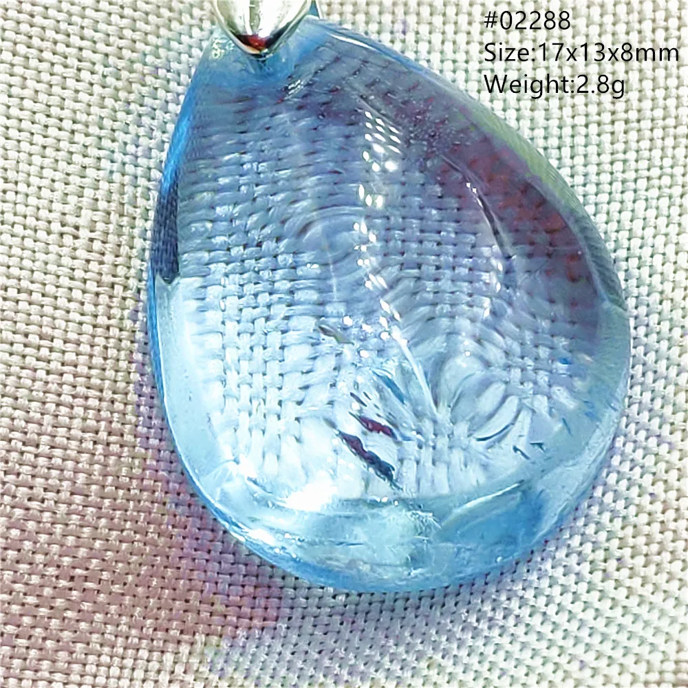 Natural Blue Topaz Crystal Water Drop Pendant Necklace Jewelry Oval Bead Women Men Topaz Necklace Gift AAAAAA - Image 18