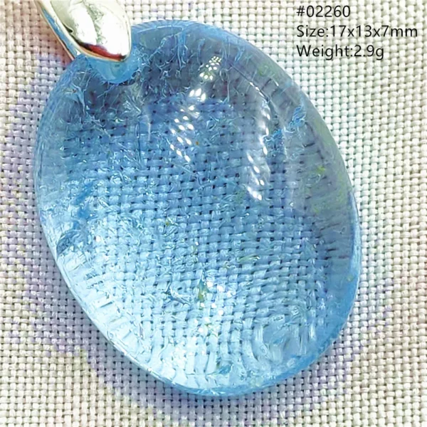 Natural Blue Topaz Crystal Water Drop Pendant Necklace Jewelry Oval Bead Women Men Topaz Necklace Gift AAAAAA
