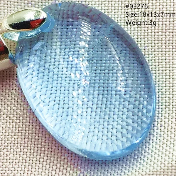 Natural Blue Topaz Crystal Water Drop Pendant Necklace Jewelry Oval Bead Women Men Topaz Necklace Gift AAAAAA