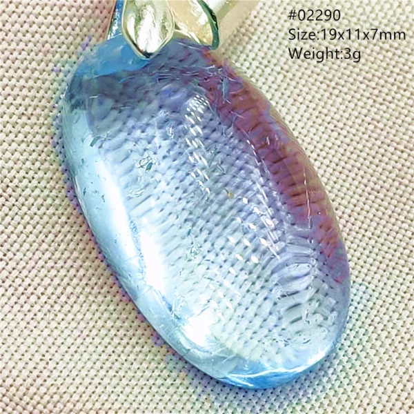 Natural Blue Topaz Crystal Water Drop Pendant Necklace Jewelry Oval Bead Women Men Topaz Necklace Gift AAAAAA