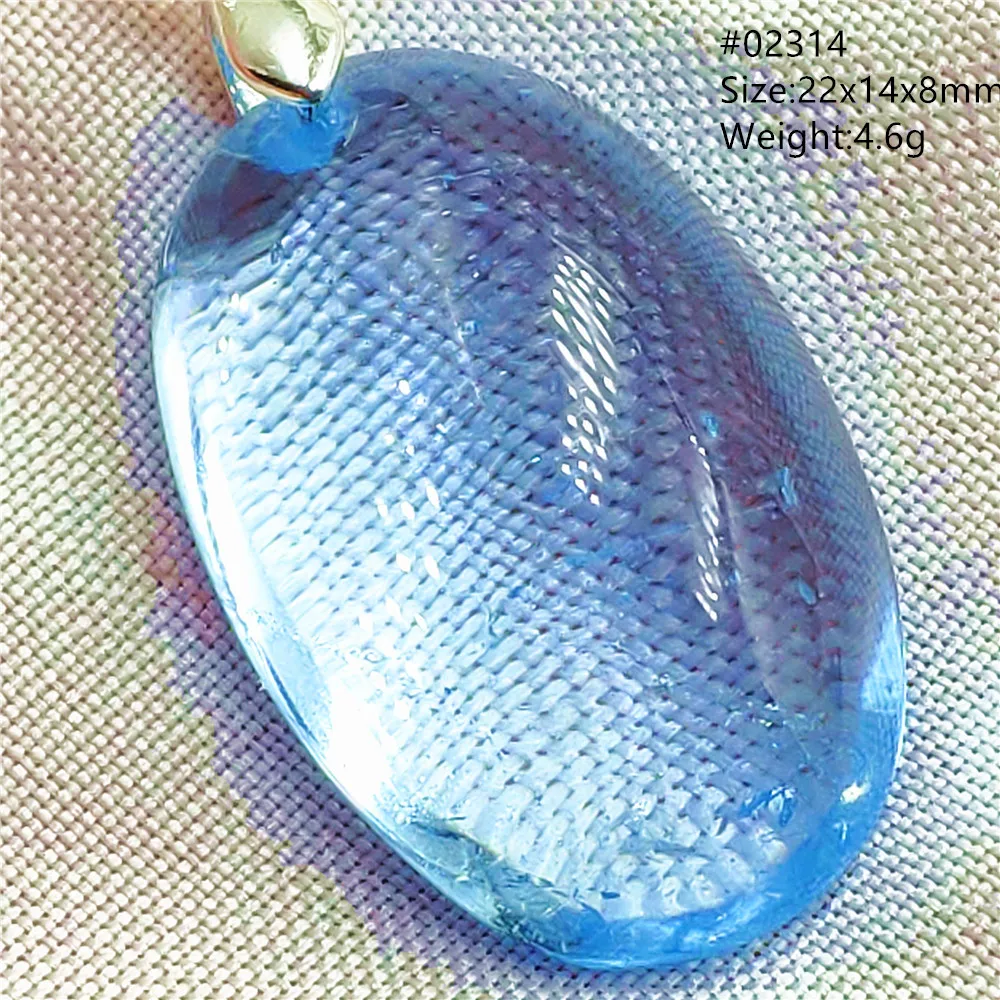 Natural Blue Topaz Crystal Water Drop Pendant Necklace Jewelry Oval Bead Women Men Topaz Necklace Gift AAAAAA - Image 11