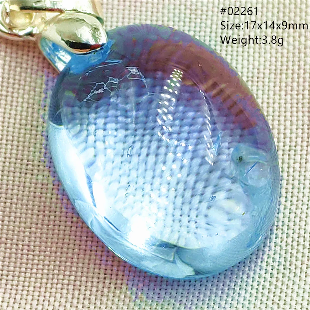 Natural Blue Topaz Crystal Water Drop Pendant Necklace Jewelry Oval Bead Women Men Topaz Necklace Gift AAAAAA - Image 21