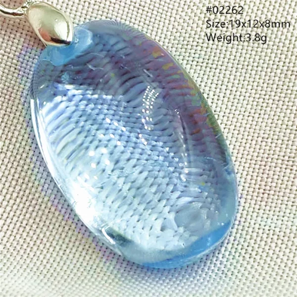 Natural Blue Topaz Crystal Water Drop Pendant Necklace Jewelry Oval Bead Women Men Topaz Necklace Gift AAAAAA