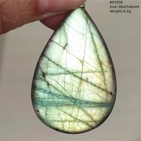 Natural Colorful Labradorite Pendant Water Drop Blue Light Labradorite Women Men Necklace Jewelry AAAAAA