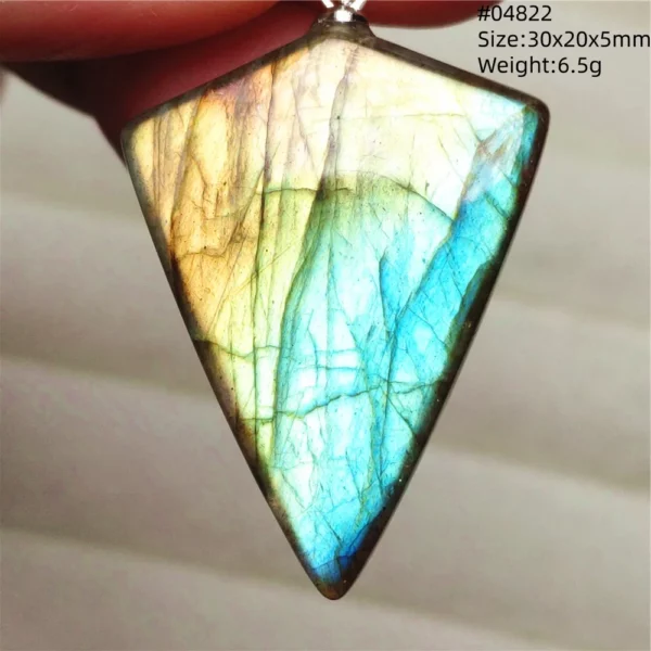 Natural Colorful Labradorite Pendant Water Drop Blue Light Labradorite Women Men Necklace Jewelry AAAAAA