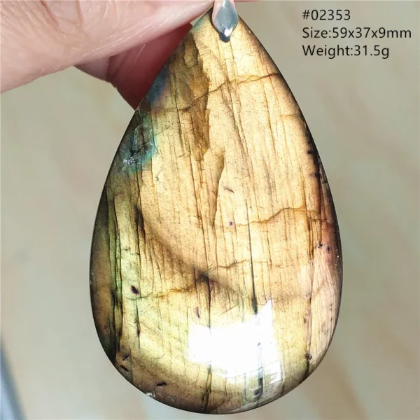 Natural Colorful Labradorite Pendant Water Drop Blue Light Labradorite Women Men Necklace Jewelry AAAAAA