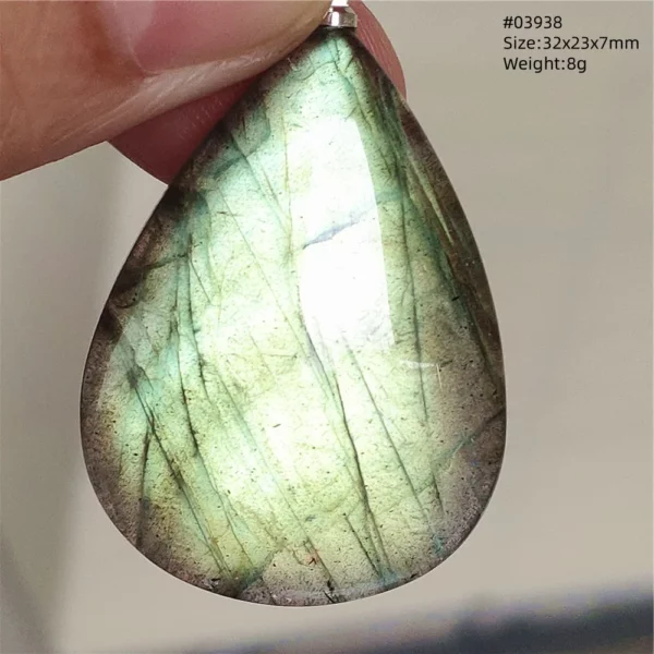 Natural Colorful Labradorite Pendant Water Drop Blue Light Labradorite Women Men Necklace Jewelry AAAAAA