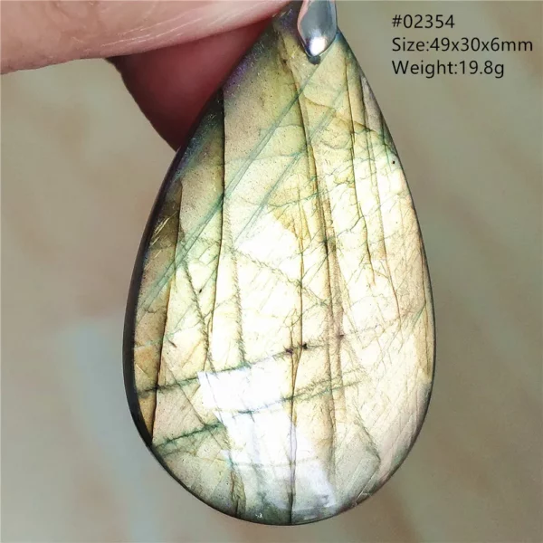 Natural Colorful Labradorite Pendant Water Drop Blue Light Labradorite Women Men Necklace Jewelry AAAAAA