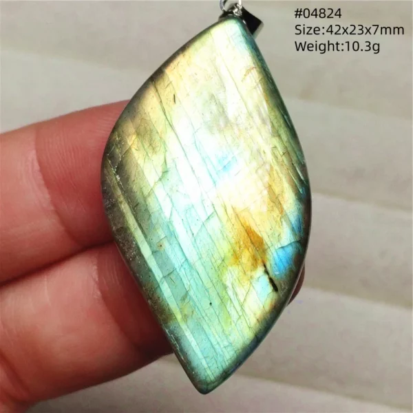 Natural Colorful Labradorite Pendant Water Drop Blue Light Labradorite Women Men Necklace Jewelry AAAAAA