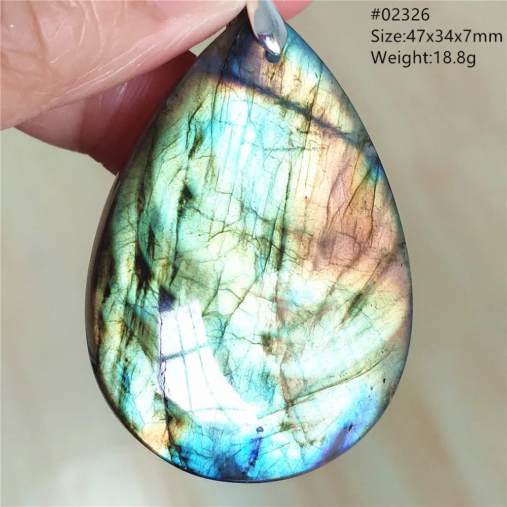 Natural Colorful Labradorite Pendant Water Drop Blue Light Labradorite Women Men Necklace Jewelry AAAAAA - Image 60