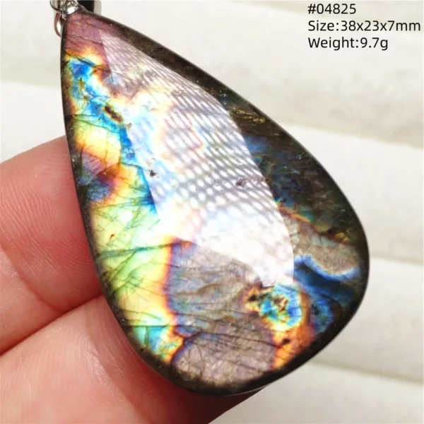 Natural Colorful Labradorite Pendant Water Drop Blue Light Labradorite Women Men Necklace Jewelry AAAAAA