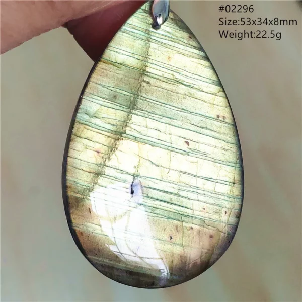 Natural Colorful Labradorite Pendant Water Drop Blue Light Labradorite Women Men Necklace Jewelry AAAAAA