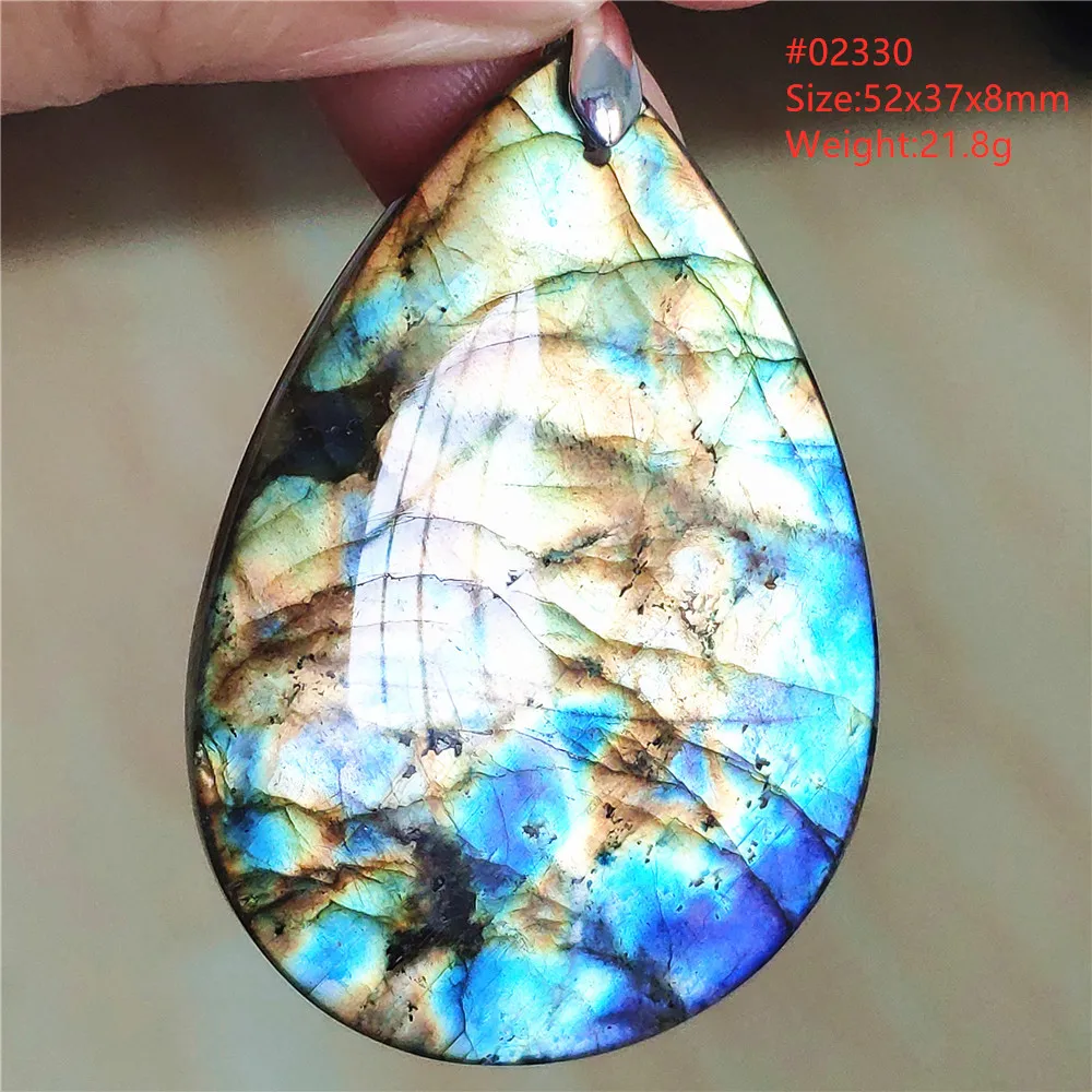 Natural Colorful Labradorite Pendant Water Drop Blue Light Labradorite Women Men Necklace Jewelry AAAAAA - Image 65