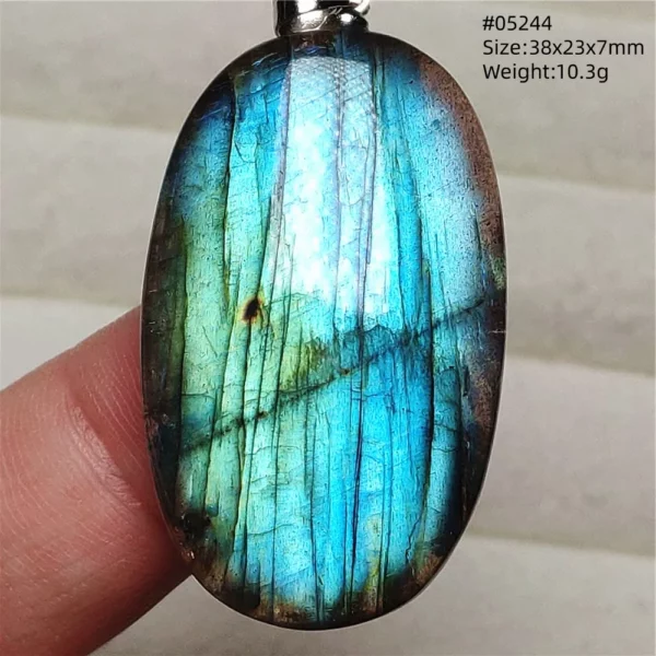 Natural Colorful Labradorite Pendant Water Drop Blue Light Labradorite Women Men Necklace Jewelry AAAAAA