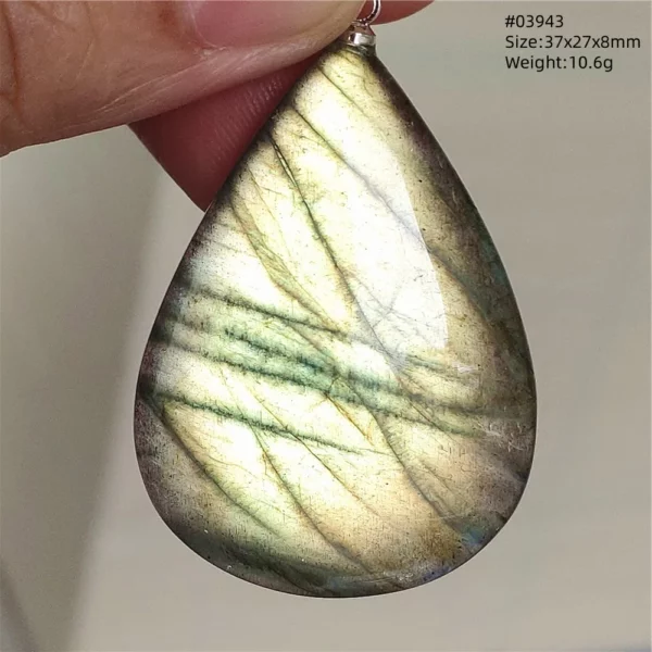 Natural Colorful Labradorite Pendant Water Drop Blue Light Labradorite Women Men Necklace Jewelry AAAAAA