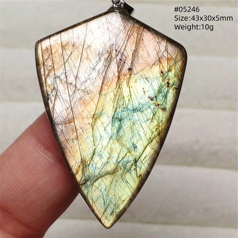 Natural Colorful Labradorite Pendant Water Drop Blue Light Labradorite Women Men Necklace Jewelry AAAAAA - Image 16