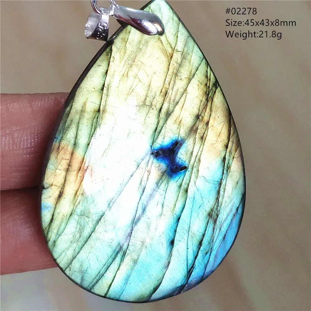 Natural Colorful Labradorite Pendant Water Drop Blue Light Labradorite Women Men Necklace Jewelry AAAAAA - Image 71