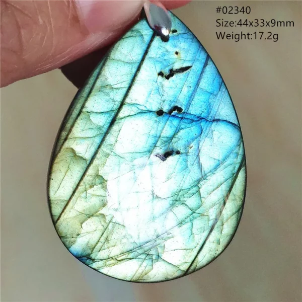 Natural Colorful Labradorite Pendant Water Drop Blue Light Labradorite Women Men Necklace Jewelry AAAAAA