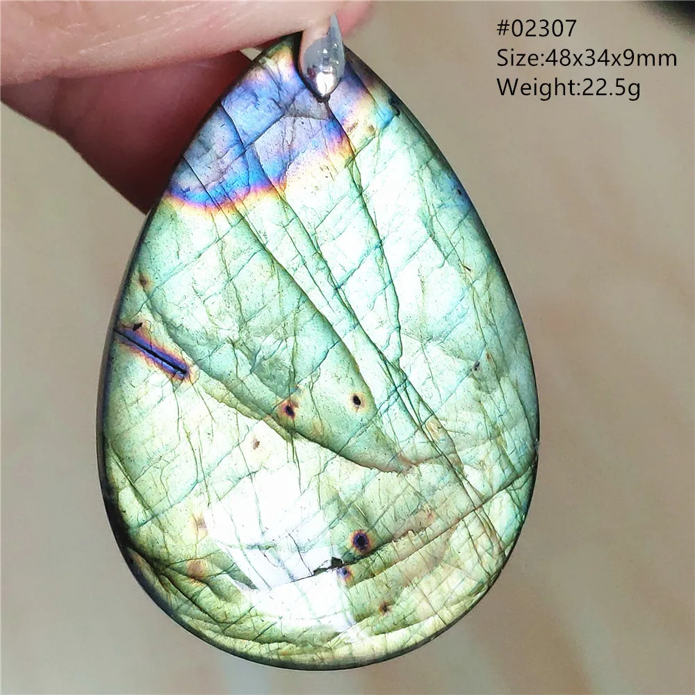 Natural Colorful Labradorite Pendant Water Drop Blue Light Labradorite Women Men Necklace Jewelry AAAAAA - Image 30