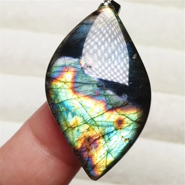 Natural Colorful Labradorite Pendant Water Drop Blue Light Labradorite Women Men Necklace Jewelry AAAAAA