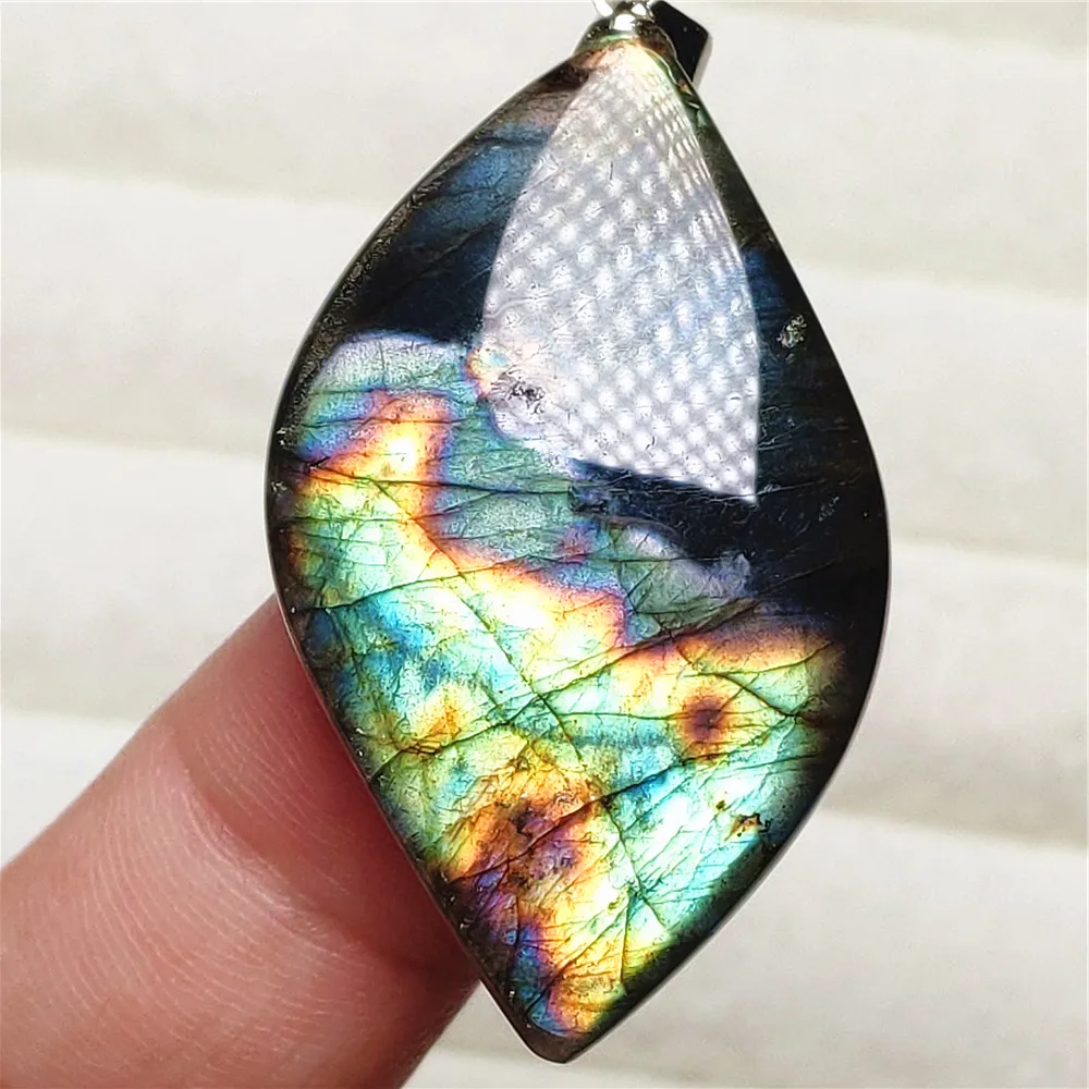 Natural Colorful Labradorite Pendant Water Drop Blue Light Labradorite Women Men Necklace Jewelry AAAAAA - Image 21