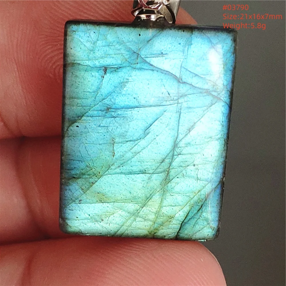 Natural Colorful Labradorite Pendant Water Drop Blue Light Labradorite Women Men Necklace Jewelry AAAAAA - Image 7
