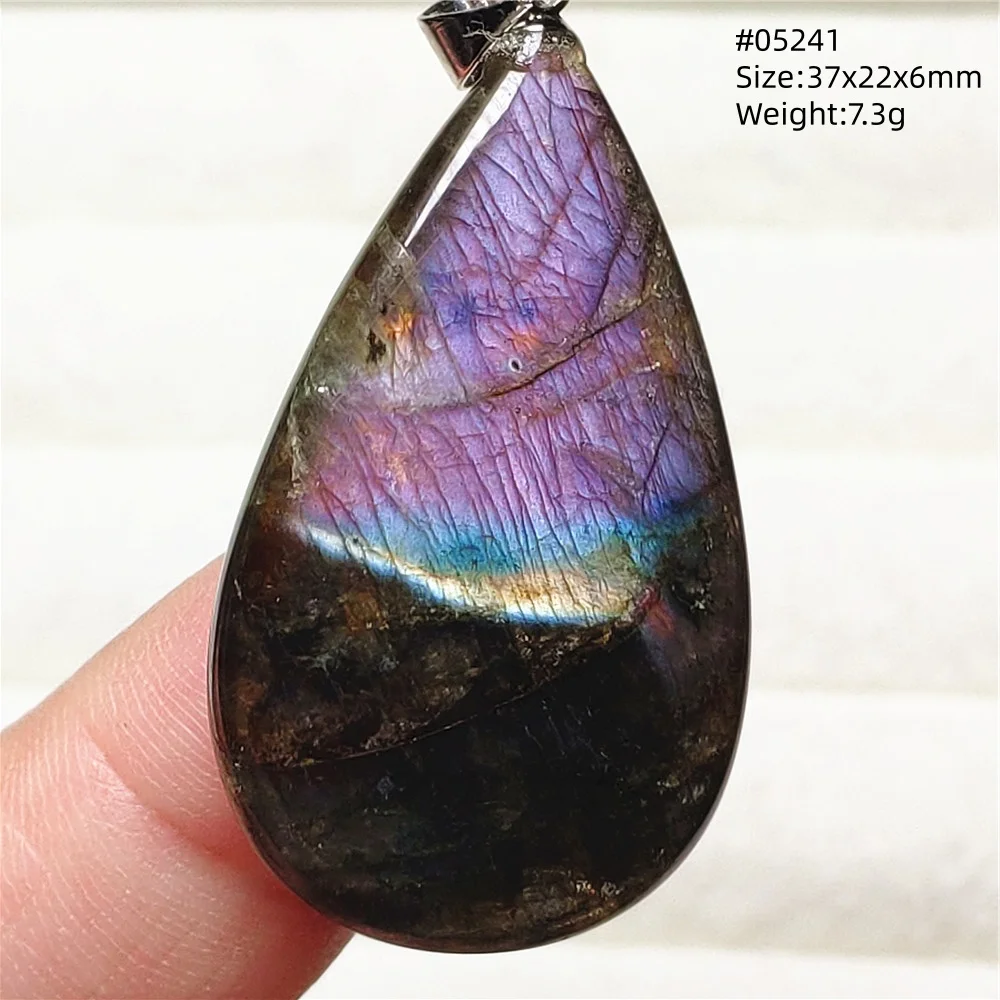 Natural Colorful Labradorite Pendant Water Drop Blue Light Labradorite Women Men Necklace Jewelry AAAAAA - Image 11