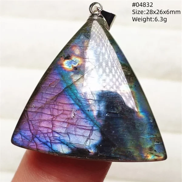 Natural Colorful Labradorite Pendant Water Drop Blue Light Labradorite Women Men Necklace Jewelry AAAAAA