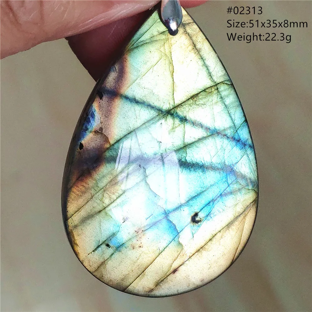 Natural Colorful Labradorite Pendant Water Drop Blue Light Labradorite Women Men Necklace Jewelry AAAAAA - Image 35