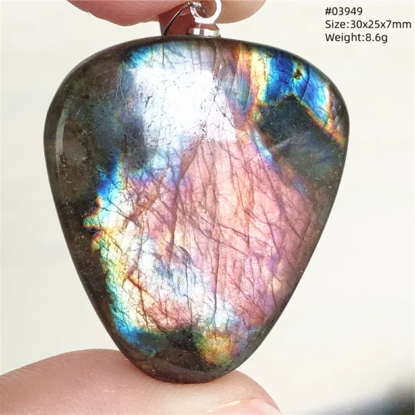 Natural Colorful Labradorite Pendant Water Drop Blue Light Labradorite Women Men Necklace Jewelry AAAAAA