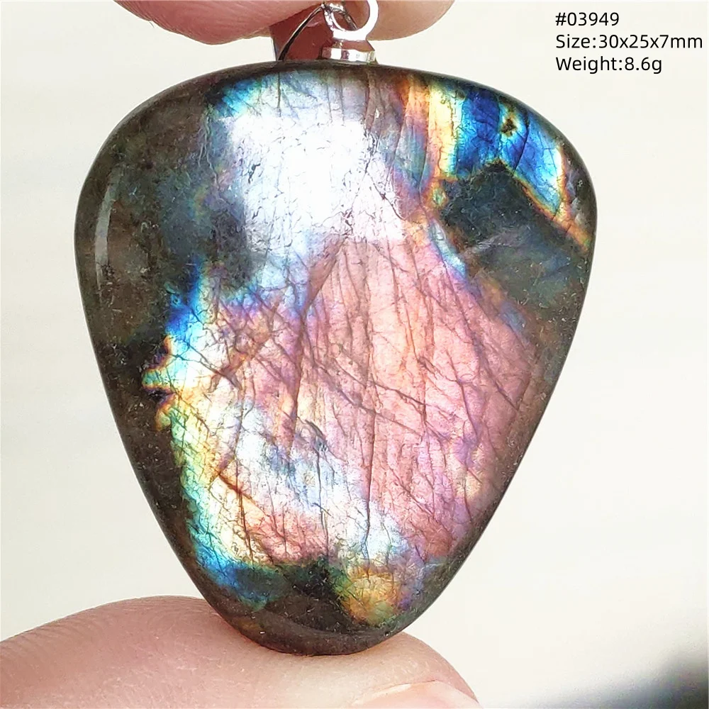 Natural Colorful Labradorite Pendant Water Drop Blue Light Labradorite Women Men Necklace Jewelry AAAAAA - Image 45