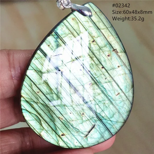 Natural Colorful Labradorite Pendant Water Drop Blue Light Labradorite Women Men Necklace Jewelry AAAAAA