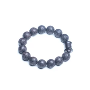 Natural Ebony Bracelet, 15mm Auspicious Cloud Beads, Prayer Beads, Lucky Decoration, Classic Carved Bracelet, Universal - Image 5