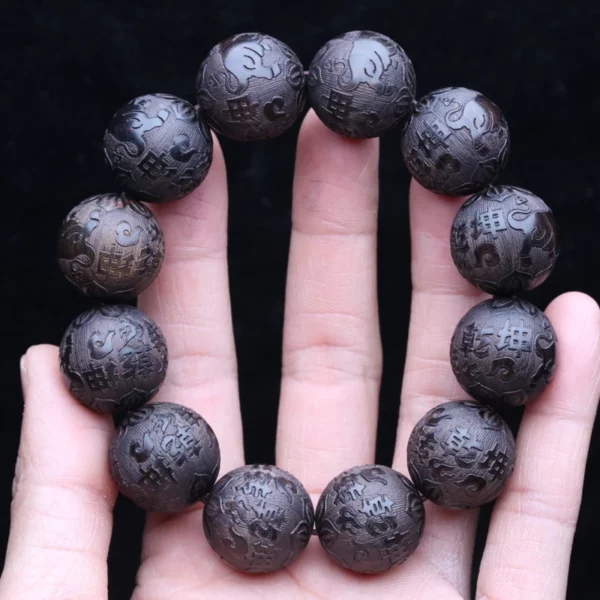 Natural Ebony Turn the Situation around Hand Skewer men's 20mm mascot Cow Decoration Gift Gift