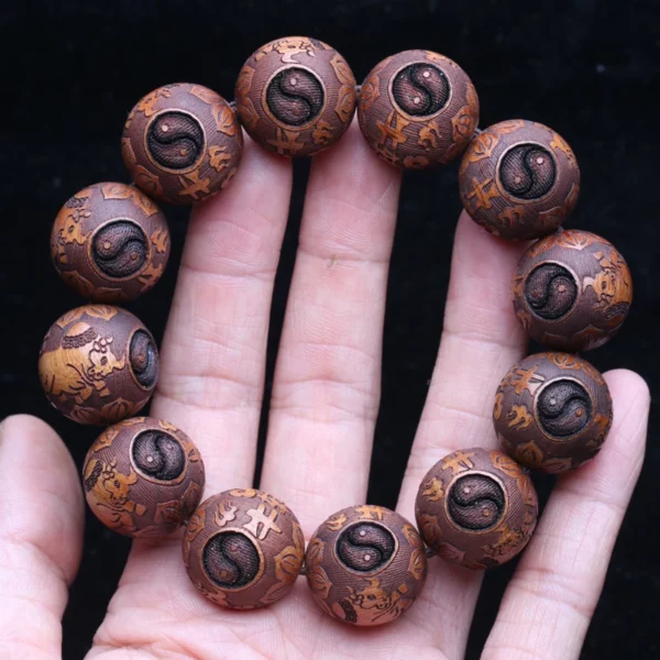 Natural Ebony Turn the Situation around Hand Skewer men's 20mm mascot Cow Decoration Gift Gift