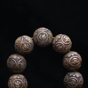 Natural Ebony Wood Bead Bracelet, Buddhist Meditation Rosary, Elastic Yoga Charm, Tibetan Lucky 15MM Beads And 18mm Bracelet - Image 3