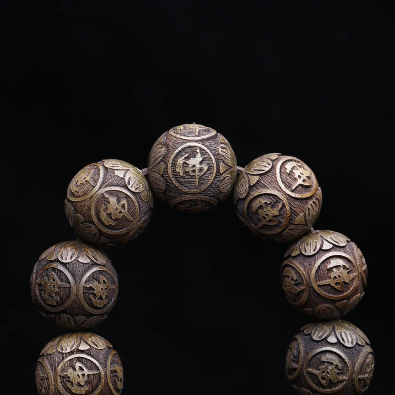 Natural Ebony Wood Bead Bracelet, Buddhist Meditation Rosary, Elastic Yoga Charm, Tibetan Lucky 15MM Beads And 18mm Bracelet - Image 3