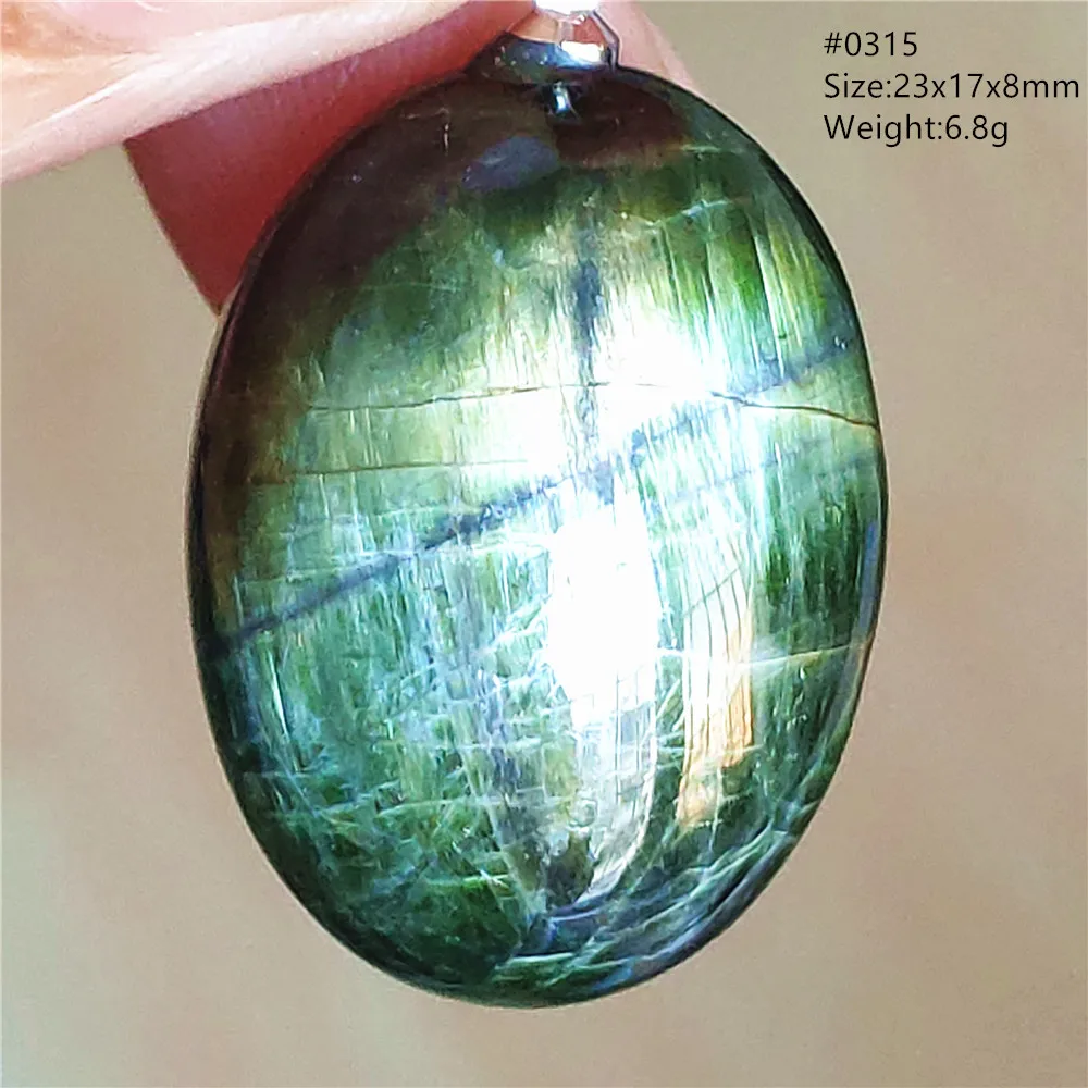Natural Green Diopside Quartz Pendant Women Men Cat Eye Jewelry Gemstone Green Diopside Necklace Fashion Stone AAAAAA - Image 13