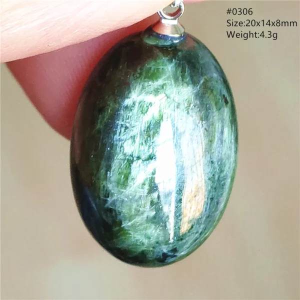 Natural Green Diopside Quartz Pendant Women Men Cat Eye Jewelry Gemstone Green Diopside Necklace Fashion Stone AAAAAA