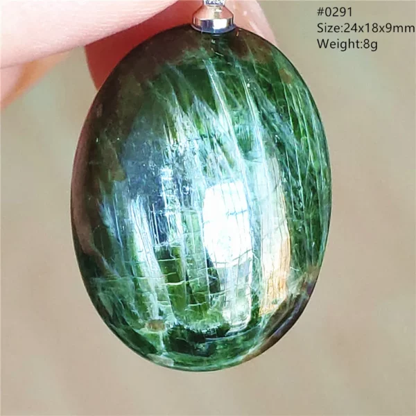 Natural Green Diopside Quartz Pendant Women Men Cat Eye Jewelry Gemstone Green Diopside Necklace Fashion Stone AAAAAA