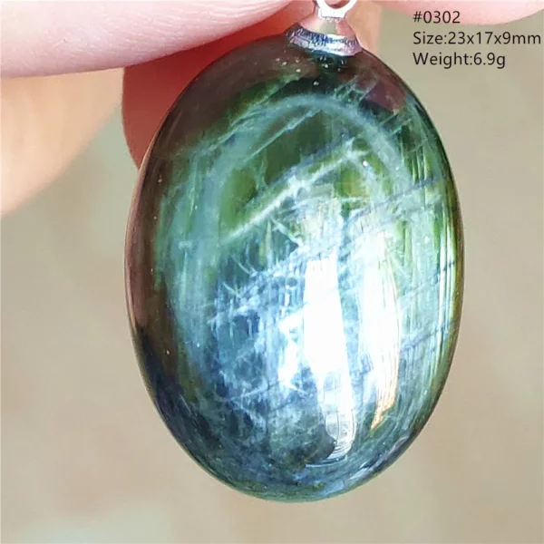 Natural Green Diopside Quartz Pendant Women Men Cat Eye Jewelry Gemstone Green Diopside Necklace Fashion Stone AAAAAA