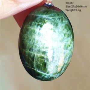 Natural Green Diopside Quartz Pendant Women Men Cat Eye Jewelry Gemstone Green Diopside Necklace Fashion Stone AAAAAA - Image 4