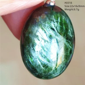 Natural Green Diopside Quartz Pendant Women Men Cat Eye Jewelry Gemstone Green Diopside Necklace Fashion Stone AAAAAA