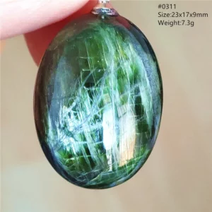 Natural Green Diopside Quartz Pendant Women Men Cat Eye Jewelry Gemstone Green Diopside Necklace Fashion Stone AAAAAA - Image 5
