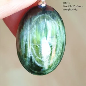 Natural Green Diopside Quartz Pendant Women Men Cat Eye Jewelry Gemstone Green Diopside Necklace Fashion Stone AAAAAA - Image 8