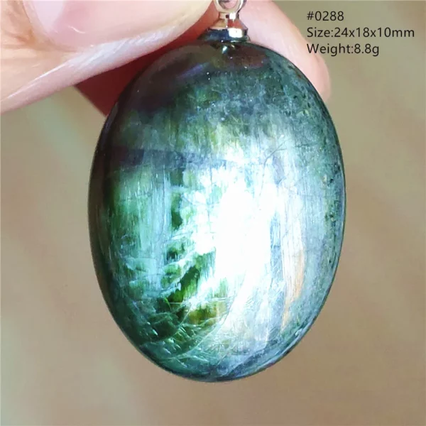 Natural Green Diopside Quartz Pendant Women Men Cat Eye Jewelry Gemstone Green Diopside Necklace Fashion Stone AAAAAA