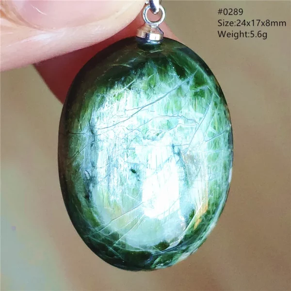 Natural Green Diopside Quartz Pendant Women Men Cat Eye Jewelry Gemstone Green Diopside Necklace Fashion Stone AAAAAA